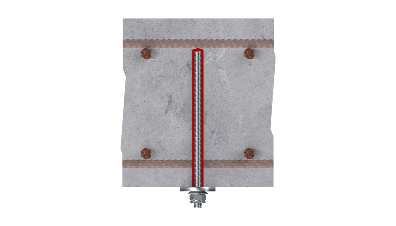 Widok 2D zbrojenia na ścinanie