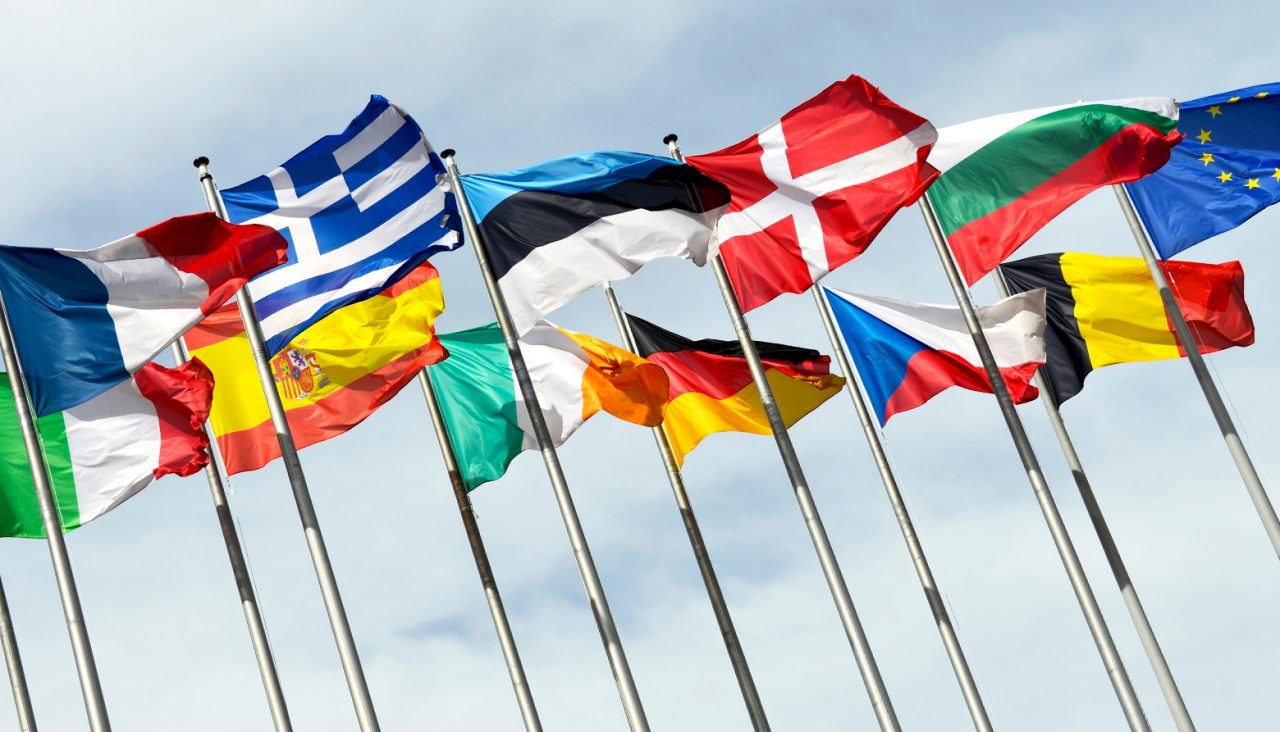 Strasbourg / France - May 10, 2012: Flags of European countries in front of the European Parliament in Strasbourg, France; Shutterstock ID 1361033954; Purchase Order: Bild Whitepaper; Job: Hilti Campaign; Client/Licensee: Hilti Deutschland AG