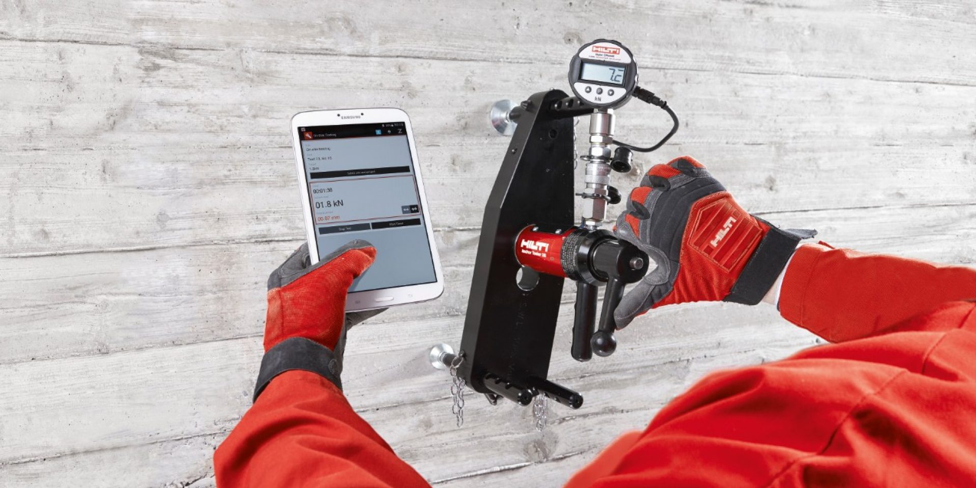 Badania zamocowań Hilti 