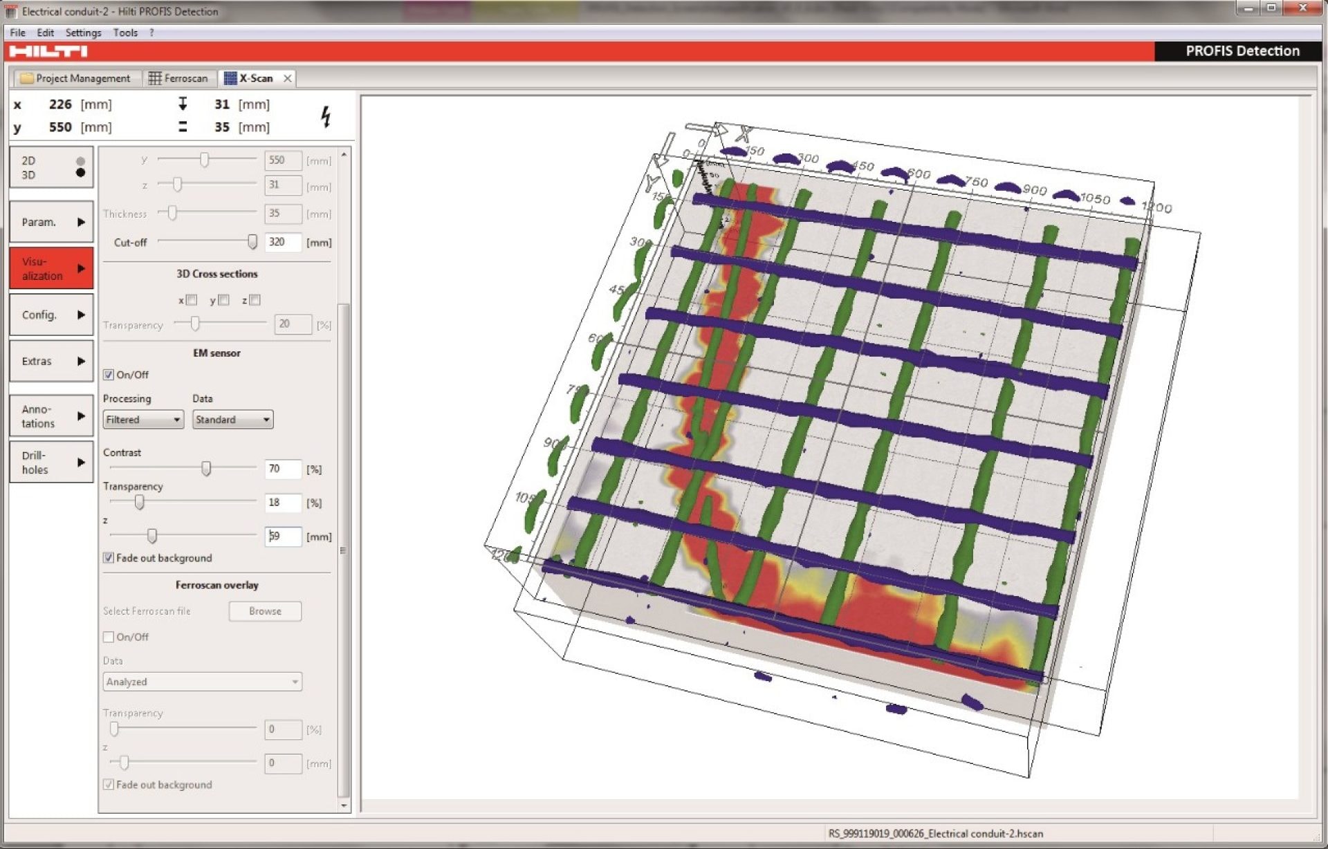 Hilti PROFIS detection Scan analysis service