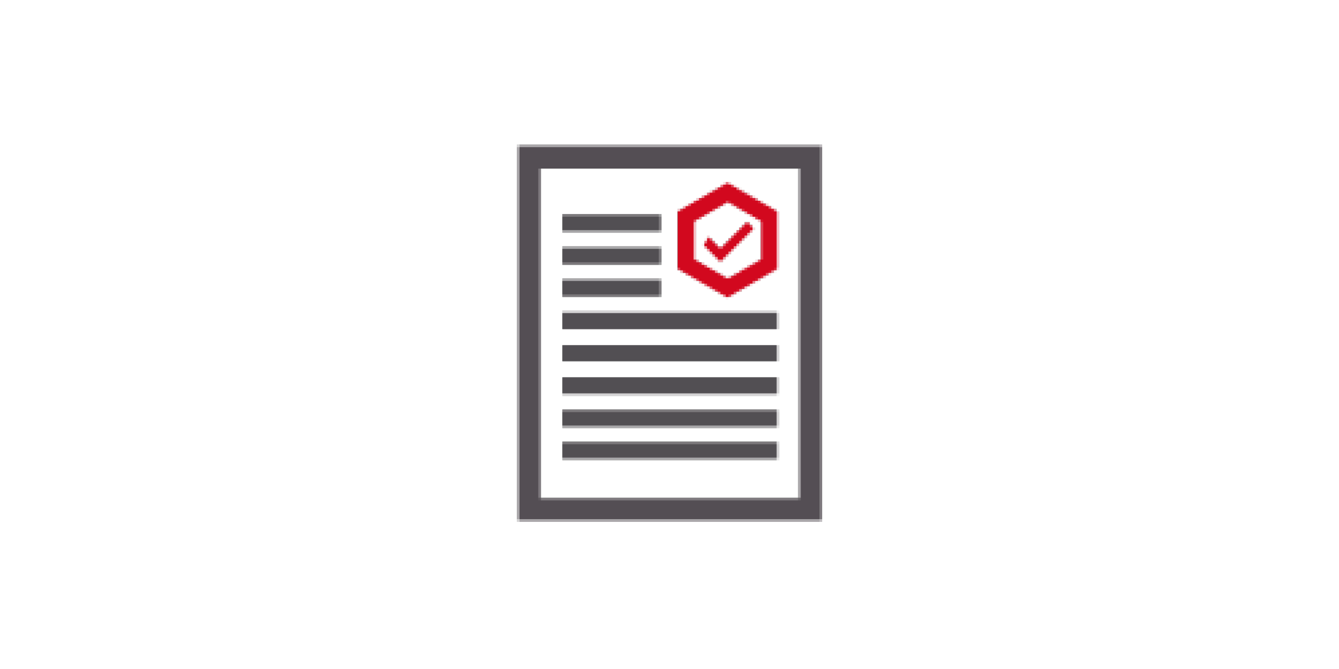Illustration of one page document with red check mark