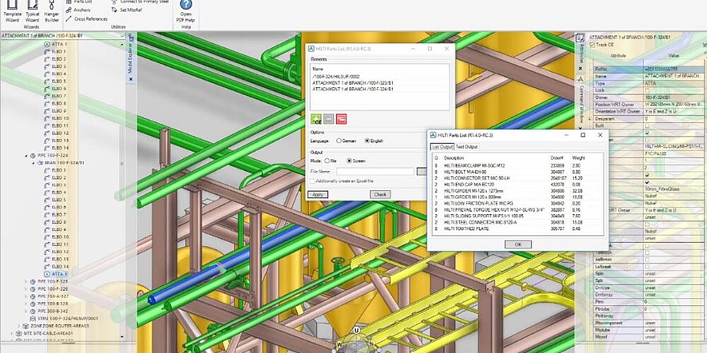 Screen Generator z listą części
