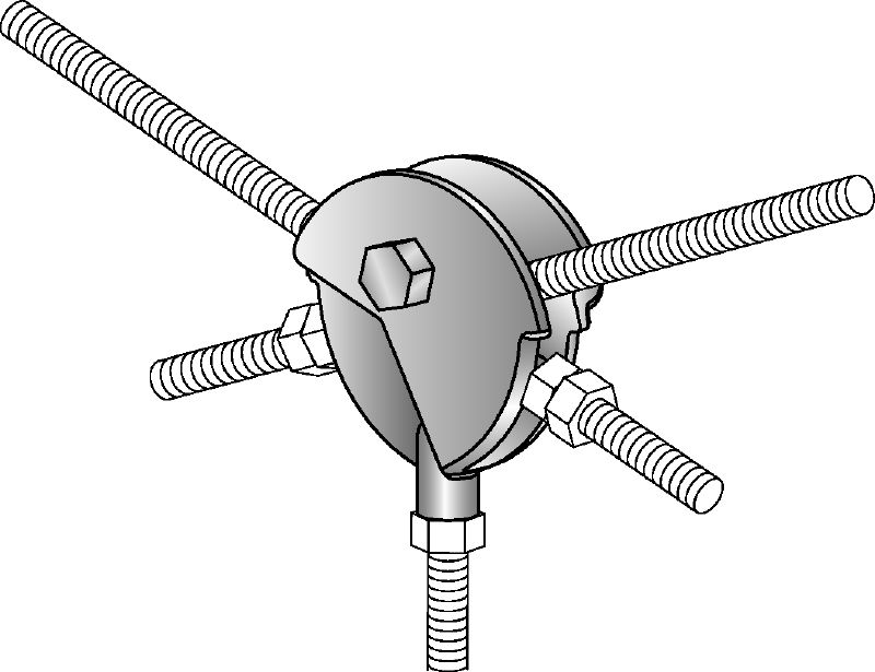 Łącznik przegubowy MQI-AV Ocynkowany galwanicznie łącznik przegubowy do łatwego łączenia prętów gwintowanych