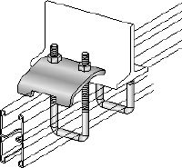 Klamra dźwigara MQT Ocynkowany łącznik dźwigarów do mocowania szyn montażowych MQ bezpośrednio do belek stalowych