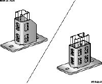 Stopa szyny MQP-R Stopka szyny ze stali nierdzewnej (A4) do mocowania szyn do różnych materiałów podłoża