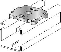 Nawiercona płyta MQZ-L-R Płytka szynowa ze stali nierdzewnej (A4) do montażu i mocowania szyny za pomocą prętów