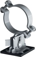 MP-PS 1-1 Podpora rury Podpora rury z powłoką do zastosowań na zewnątrz (OC), z możliwością regulacji wysokości i spadku, do ciężkich instalacji przemysłowych z rurami o średnicach zewnętrznych 21–173 mm (1/2 do 6)