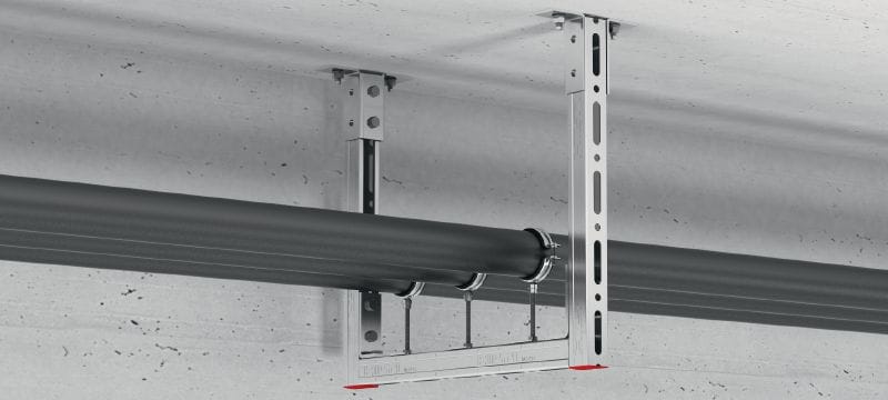 Stopa szyny MQP-L Standardowa, ocynkowana stopa szyny do mocowania szyn MQ do podkonstrukcji betonowych Aplikacje 1