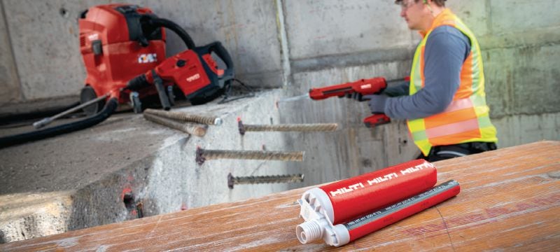 Kotwa wklejana HIT-HY 200-R V3 Iniekcyjna żywica hybrydowa o najwyższych parametrach wytrzymałościowych z Europejskimi Ocenami Technicznymi dla wklejania prętów zbrojeniowych Aplikacje 1