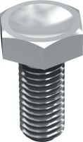 Slajd 1 z 1 (wybrany) (wybrany): Śruba MT-TLB Twist-Lock Śruba z łbem sześciokątnym do stosowania z zamkami Twist-Lock podczas montażu konstrukcji z szyn montażowych