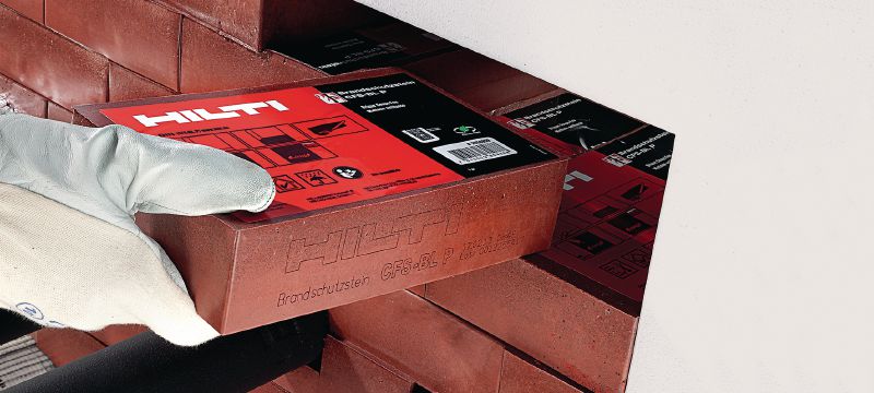 Bloczek ogniochronny CFS-BL P Prefabrykowane bloczki ogniochronne do uszczelniania przepustów kabli oraz rur palnych i niepalnych Aplikacje 1