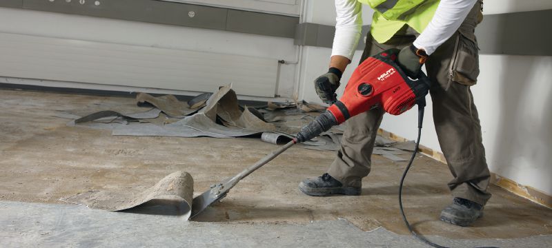 Dłuta szpachlowe TE-Y FS Bardzo ostre dłuta szpachlowe SDS Max (TE-Y) do usuwania posadzek i powłok przy użyciu urządzeń do wyburzania Aplikacje 1