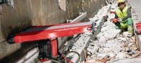 Tarcza do piły ściennej SPX HCL Equidist (60HY: pasuje do narzędzi Hilti, Husqvarna®, Tyrolit®) Najwytrzymalsza tarcza do pił ściennych (20 kW) charakteryzująca się dużą prędkością cięcia oraz zwiększoną trwałością przy wykonywaniu prac w betonie zbrojonym (trzpień 60HY pasuje do pił ściennych Hilti, Husqvarna® i Tyrolit®) Aplikacje 3