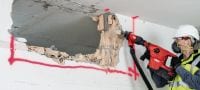 Dłuta płaskie szerokie TE-YX FM Samoostrzące dłuta płaskie szerokie SDS Max (TE-Y) do precyzyjnych prac wyburzeniowych w betonie i murze Aplikacje 1