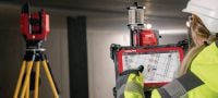 Tachimetr PLT 400-2 Uniwersalny i łatwy w użyciu tachimetr budowlany, obsługiwany przez jedną osobę, o dokładności pomiaru kąta 2 i zwiększonym zasięgu, pozwalający na szybsze wyznaczanie miejsc na budowie Aplikacje 2