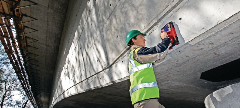 Skaner do betonu PS 1000 X-Scan Wydajny skaner do betonu, do badania konstrukcji oraz lokalizowania przedmiotów znajdujących się w kilku warstwach betonu. Aplikacje 1