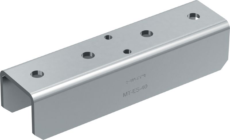 Łącznik kabłąkowy MT-ES-40 Łącznik kabłąkowy do łączenia końców szyn montażowych MT (MT-40, 50, 60, 40D)
