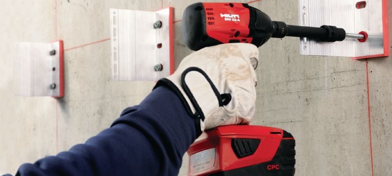 Kotwa plastikowa HRD-HF Wstępnie zmontowana kotwa plastikowa do mocowania w betonie i murze, z wkrętem odpornym na korozję (ocynk ogniowy, łeb sześciokątny) Aplikacje 1