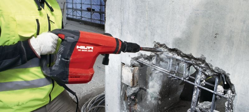 Młot wyburzeniowy TE 800-AVR Bardzo mocny młot wyburzeniowy (rodzaj uchwytu narzędziowego: TE-S) do ciężkich prac z aktywną redukcją drgań (AVR) Aplikacje 1