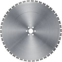 Cicha tarcza do piły ściennej SPX MCS Equidist (60H: pasuje do narzędzi Hilti i Husqvarna®) Najwytrzymalsza tarcza do pił ściennych (15 kW) charakteryzująca się dużą prędkością, zwiększoną trwałością oraz niższym poziomem hałasu (trzpień 60H pasuje do pił ściennych Hilti i Husqvarna®)