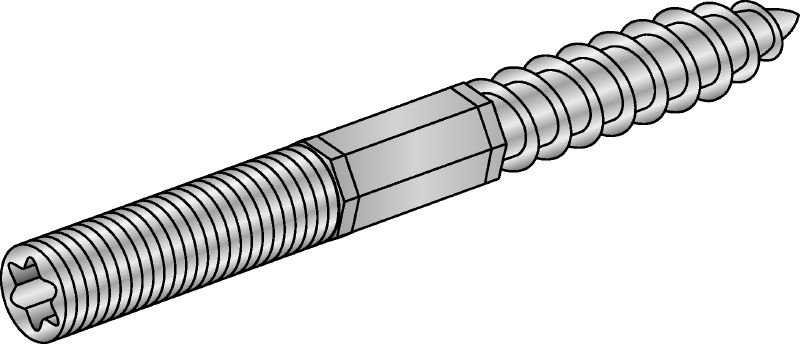 Ocynkowana śruba kołkowa, stal 4.6, łeb Torx Ocynkowana śruba kołkowa ze stali klasy 4.6, z łbem Torx