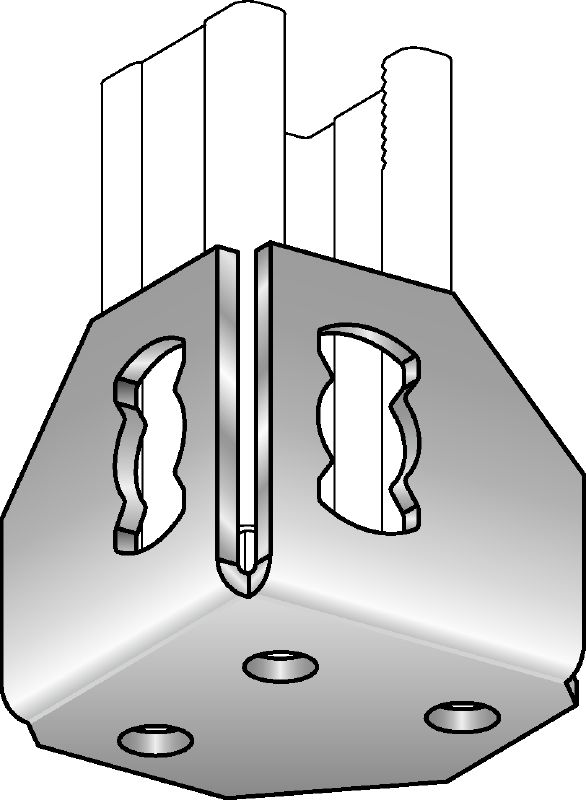 Stopa MQP-F Ocynkowana ogniowo stopa szyny do mocowania szyn do różnych materiałów podłoża