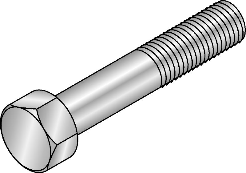 Śruby z łbem sześciokątnym M12-F Ocynkowana ogniowo śruba z łbem sześciokątnym do różnorodnych zastosowań