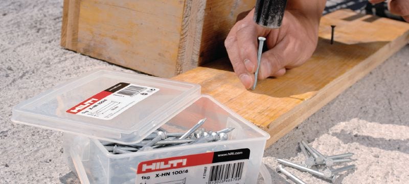 Gwoździe wbijane ręcznie X-HN, do betonu Gwóźdź do wbijania ręcznego, do betonu Aplikacje 1