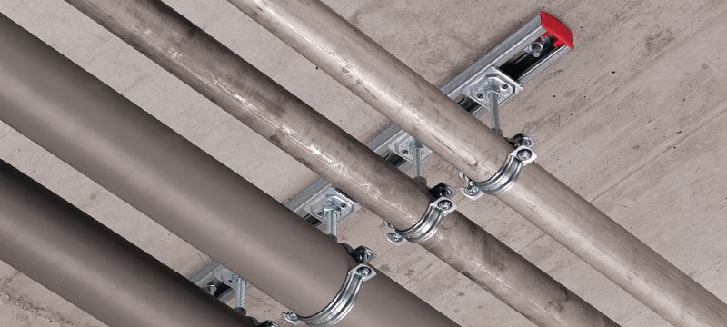 MP-H Obejma do rur z szybkim mechanizmem zamykającym, do małych obciążeń Ocynkowana galwanicznie obejma do rur z szybkim mechanizmem zamykającym, zapewniająca wysoką produktywność w zastosowaniach lekkich Aplikacje 1