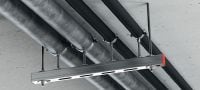 MP-U Obejma do rur z szybkim mechanizmem zamykającym Ocynkowana galwanicznie obejma do rur z szybkim mechanizmem zamykającym, zapewniająca wysoką produktywność w zastosowaniach ze średnimi obciążeniami (bez wkładki stabilizacyjnej) Aplikacje 3