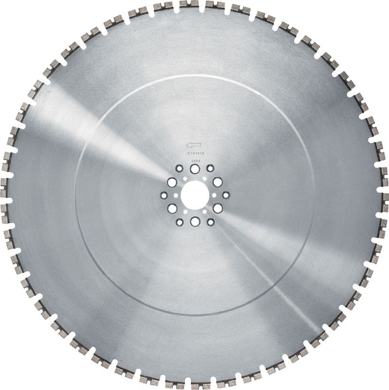 Tarcza do piły ściennej SPX MCS Equidist (60HY: pasuje do narzędzi Hilti, Husqvarna®, Tyrolit®) Najwytrzymalsza tarcza do pił ściennych (15 kW) charakteryzująca się dużą prędkością cięcia oraz zwiększoną trwałością przy wykonywaniu prac w betonie zbrojonym (trzpień 60HY pasuje do pił ściennych Hilti, Husqvarna® i Tyrolit®)