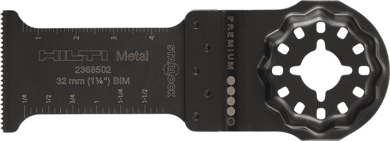 Brzeszczot do Multitool, do cięcia wgłębnego metalu Bimetaliczny brzeszczot do Multitool, do cięcia wgłębnego metali i aluminium o małej grubości
