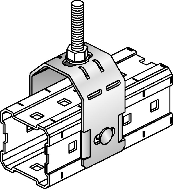 Łącznik MIC-TRC Ocynkowany ogniowo łącznik do mocowania prętów gwintowanych (M16) do belek MI Aplikacje 1