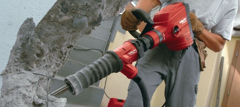 System odsysania zwiercin TE DRS-B System odsysania zwiercin do dłutowania w betonie przy użyciu młotów dłutujących Hilti SDS Max (TE-Y) i TE-S Aplikacje 1