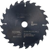 Tarcze do pilarek wgłębnych do cięcia drewna Tarcza z zębami z węglików przeznaczona do cięcia konstrukcji drewnianych o doskonałych właściwościach użytkowych, umożliwiająca szybsze cięcie akumulatorowymi pilarkami wgłębnymi, oferująca wyższą produktywność