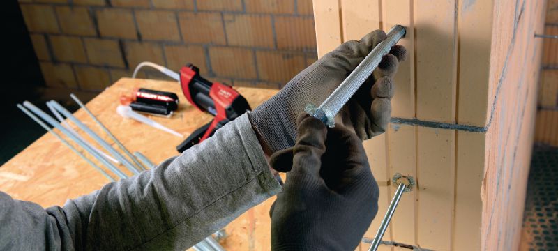 Gładka tuleja kotwy HIT-S Ekonomiczna podatna na cięcie metalowa tuleja siatkowa do zamocowań w murze z pustaków przy użyciu kotew z iniekcyjną żywicą hybrydową Aplikacje 1