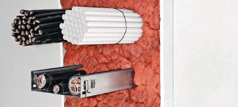 Piana ogniochronna CFS-F FX Łatwa w użyciu elastyczna piana ogniochronna, pomaga utworzyć dymoszczelną barierę ogniową w przepustach kabli i przepustach kombinowanych Aplikacje 1