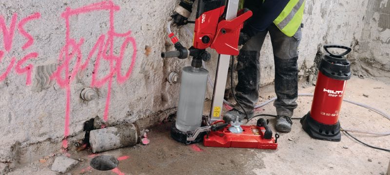 Moduł wymienny P-U do materiałów abrazyjnych Standardowy moduł wymienny do wiercenia rdzeniowego z użyciem wszystkich wiertnic we wszystkich rodzajach betonu Aplikacje 1