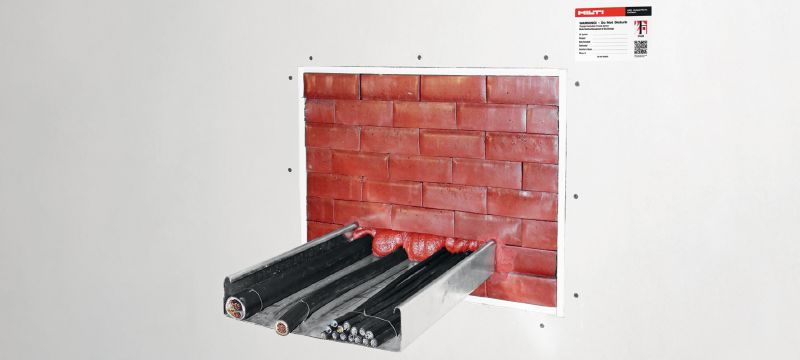 Bloczek ogniochronny CFS-BL P Prefabrykowane bloczki ogniochronne do uszczelniania przepustów kabli oraz rur palnych i niepalnych Aplikacje 1