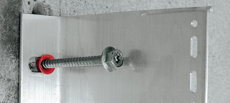 Kotwa plastikowa do ram HRD-H Wstępnie zmontowana kotwa plastikowa do mocowania w betonie i murze, z wkrętem (stal węglowa, łeb sześciokątny) Aplikacje 1