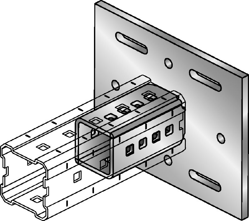 Łącznik MIC-S Do łączenia belek modułowych ze stalowymi belkami konstrukcyjnymi