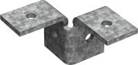 Łącznik MT-C-T 3D/2 OC Łącznik z dwoma skrzydełkami, do łączenia trzech szyn montażowych w konstrukcję 3D, do stosowania na zewnątrz, przy małym stężeniu zanieczyszczeń