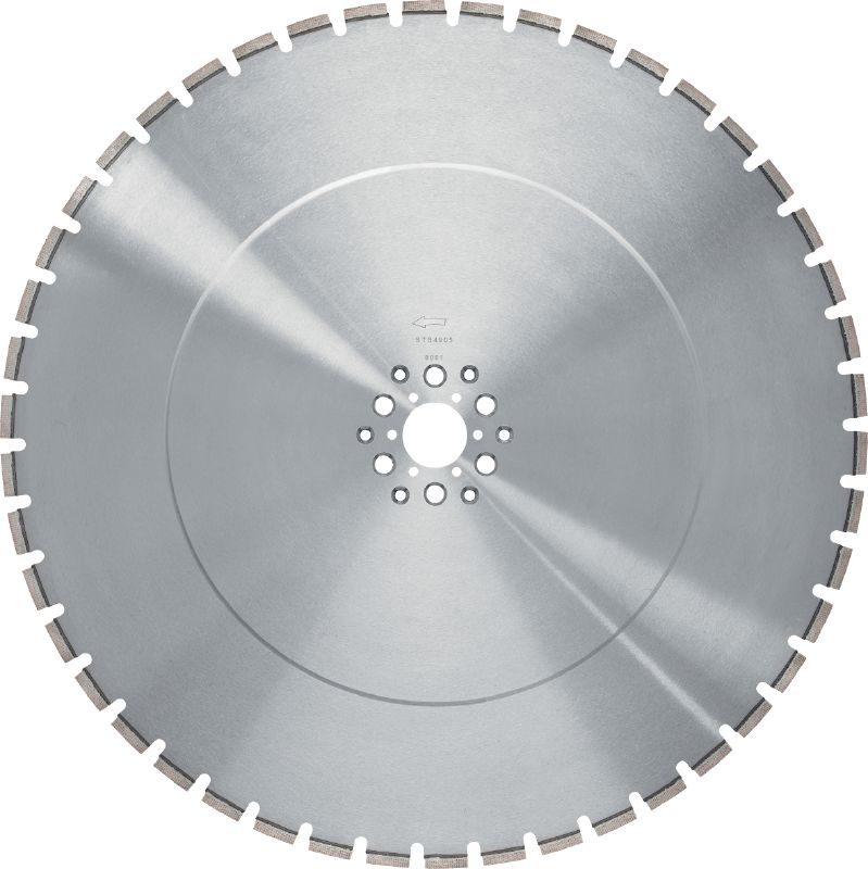 Tarcza do piły ściennej SPX MCL Equidist (60HY: pasuje do narzędzi Hilti, Husqvarna®, Tyrolit®) Najwytrzymalsza tarcza do pił ściennych (15 kW) charakteryzująca się dużą prędkością cięcia oraz zwiększoną trwałością przy wykonywaniu prac w betonie zbrojonym (trzpień 60HY pasuje do pił ściennych Hilti, Husqvarna® i Tyrolit®)